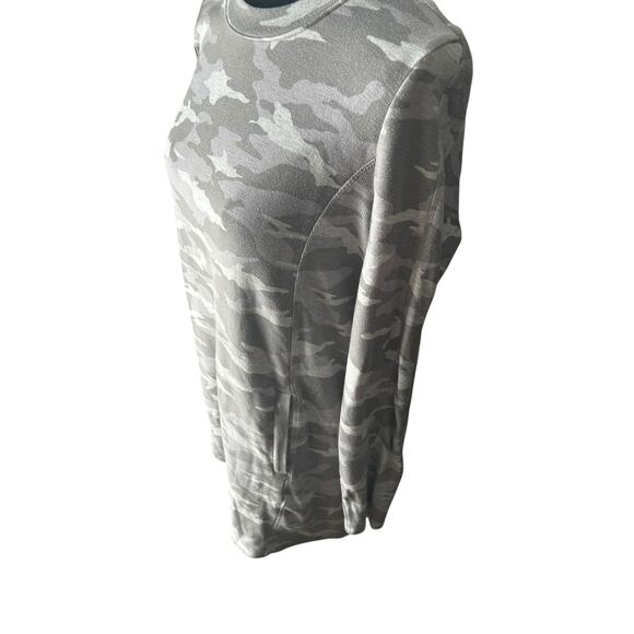 Athleta Gray Camo Dress Large | Activewear Athleisure Pockets | Cozy Functional - Picture 4 of 8